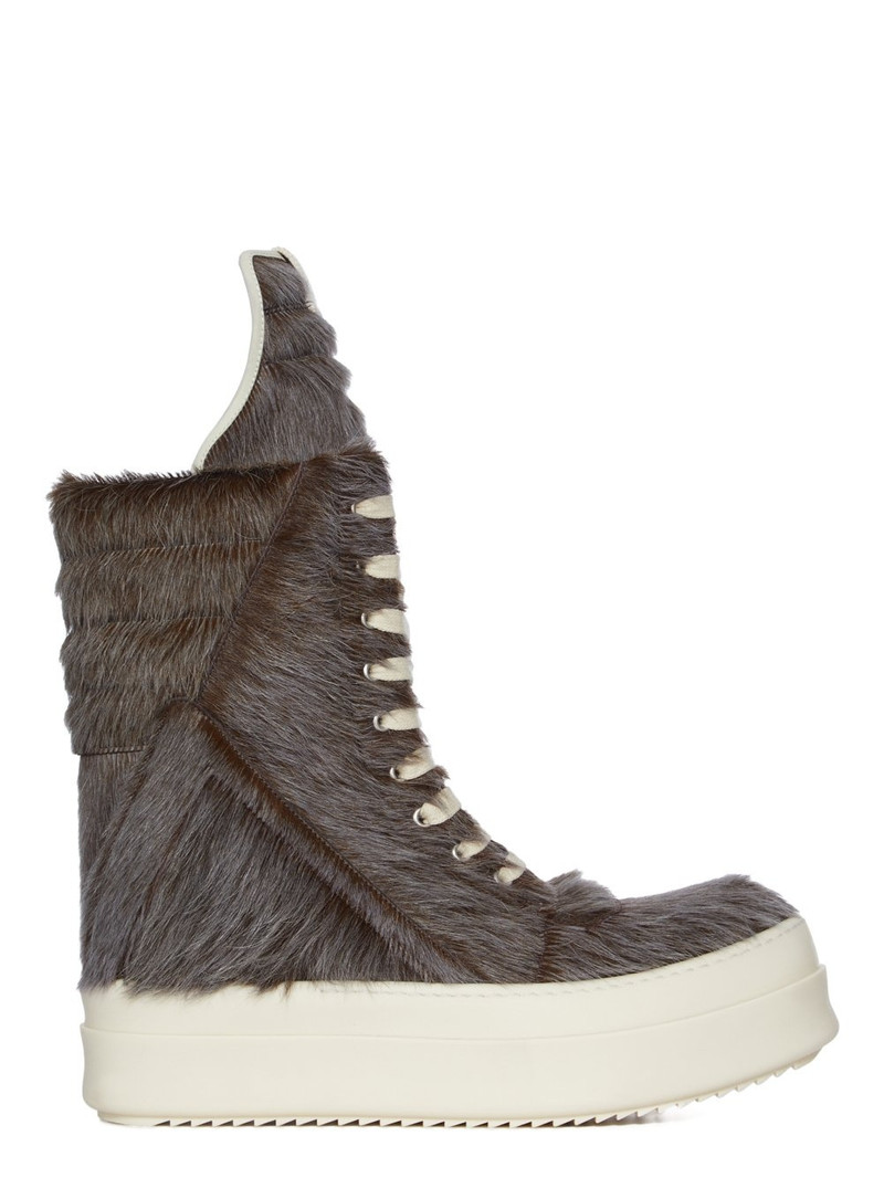 Mega Geobasket Calf Hair High-Top Sneakers Brown - 1
