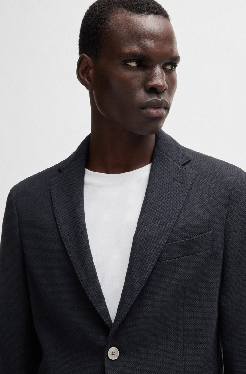 SLIM-FIT BLAZER IN MICRO-PATTERNED COTTON 5