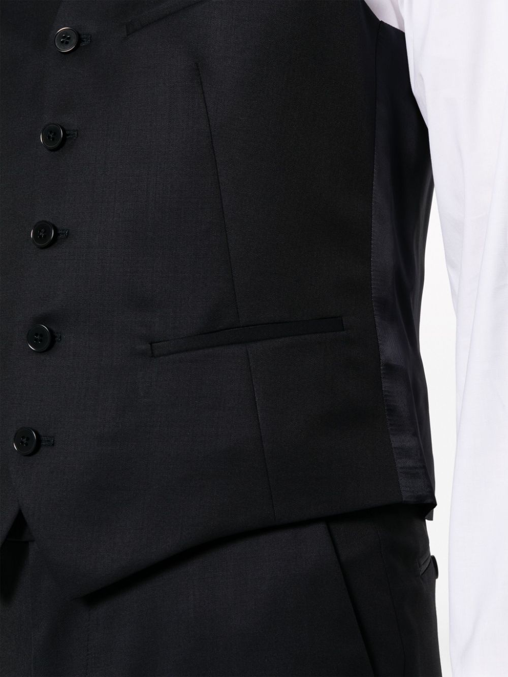 single-breasted wool-blend suit - 6