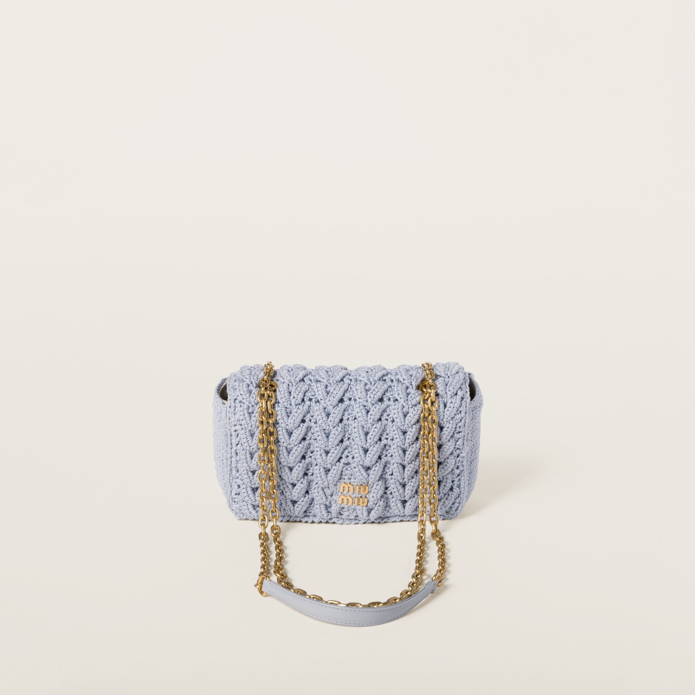 Cotton cable-knit mini-bag - 1