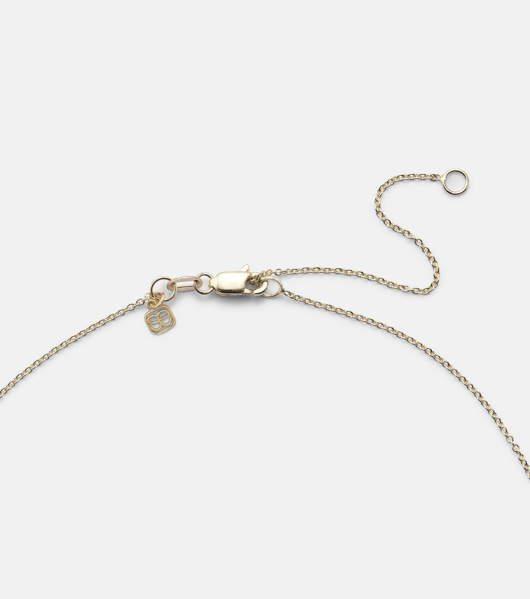 Elephant Tail 14kt gold necklace with diamonds - 6