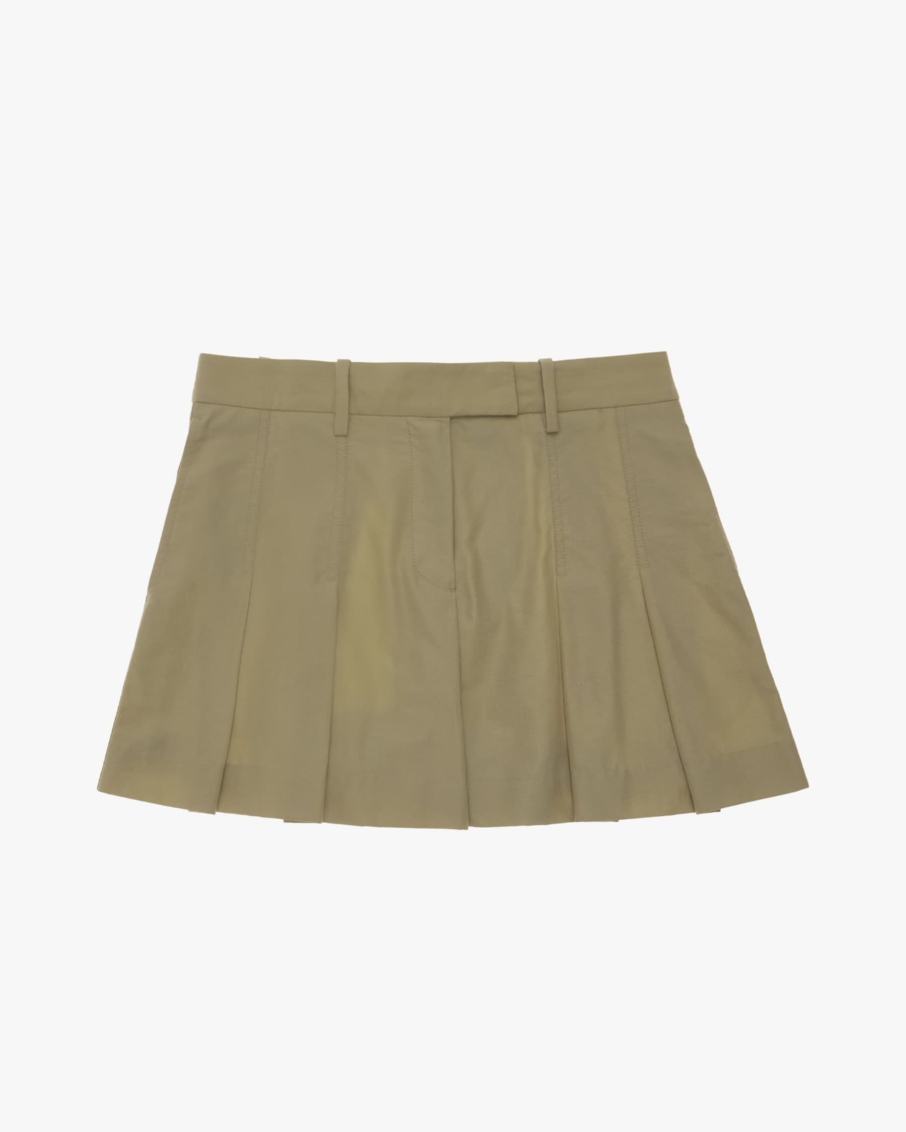 PLEATED STRETCH WOOL SKORT - 1