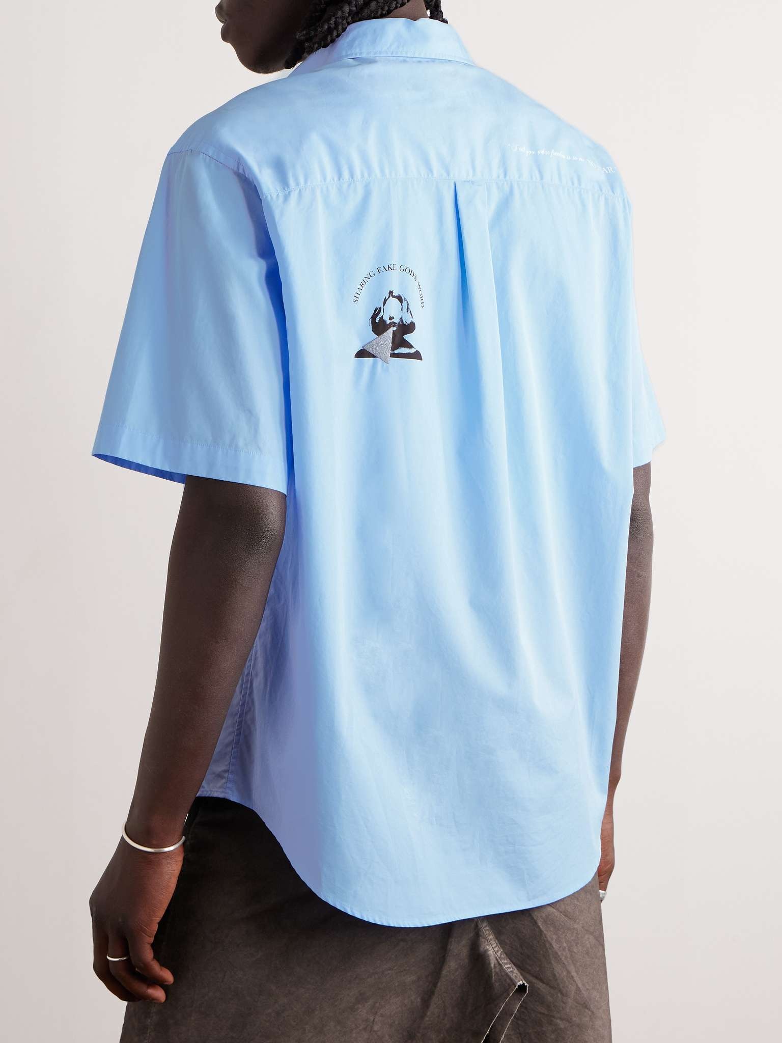 Embroidered Cotton-Poplin Shirt - 4