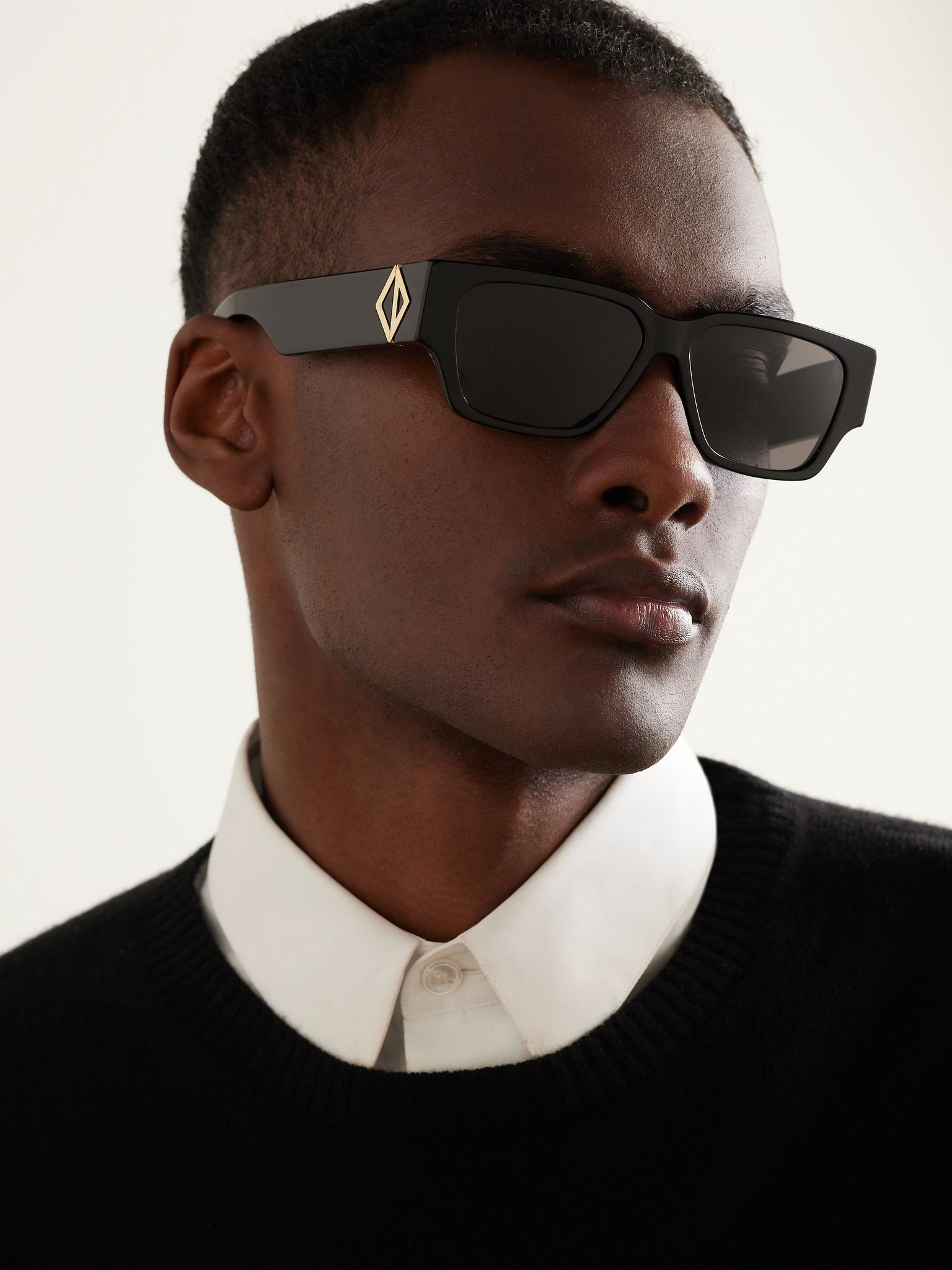 CD Diamond S5I D-Frame Acetate and Silver-Tone Sunglasses Black - 2
