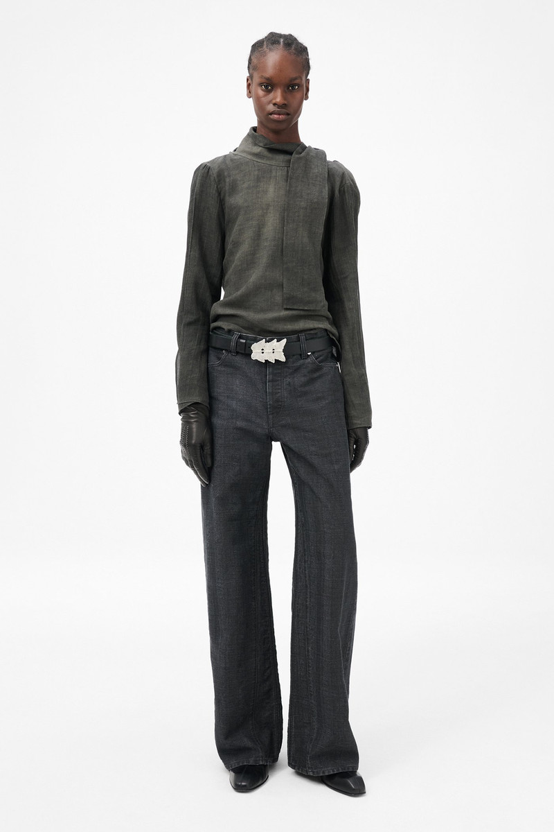 Our Legacy Treble Cut Black Coated Herringbone outlook