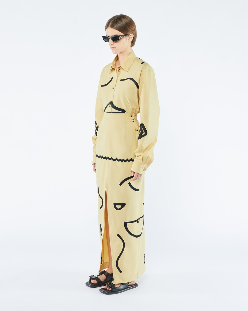 Nanushka MARJO - Embroidered poplin shirt - Vintage creme outlook