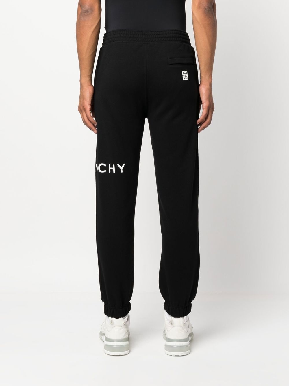 logo-print cotton track trousers - 4