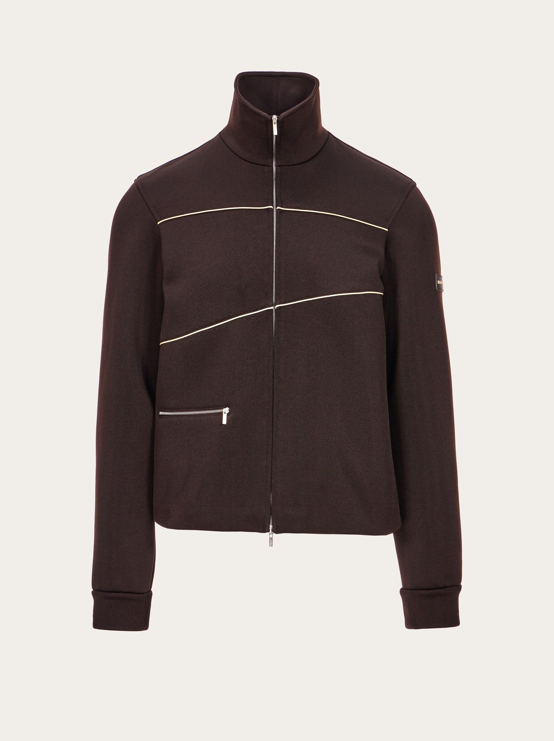 Sporty blouson with piping - 1