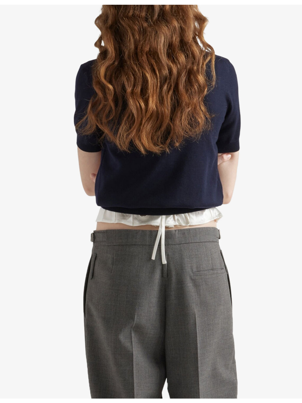 Oversized Short-Sleeve Wool Jumper - 4