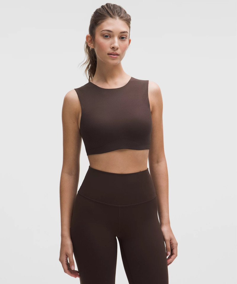Soft Foam Cup Ribbed Sleeveless Crewneck Bra *Light Support, C/D Cup 1