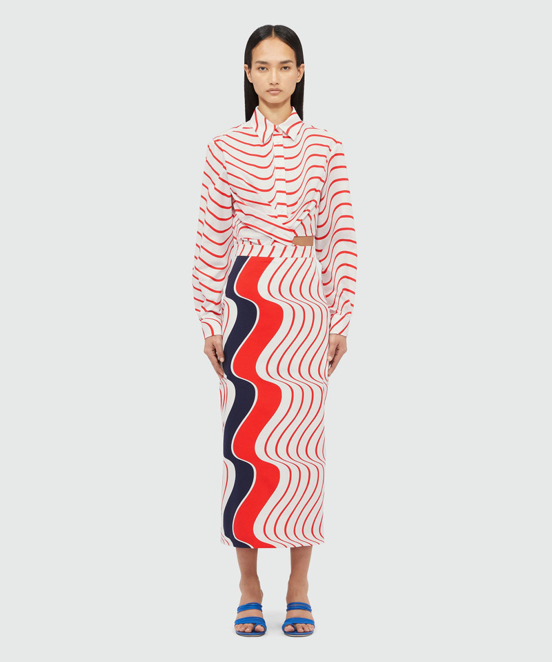 MSGM Skirt with "Waves" motif outlook