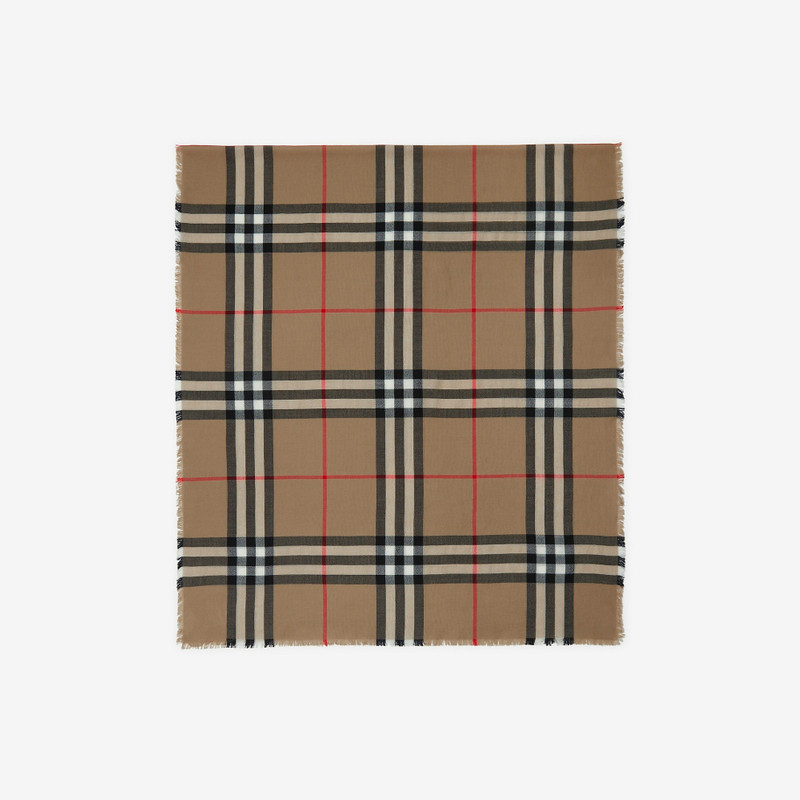 Check Wool Scarf 7