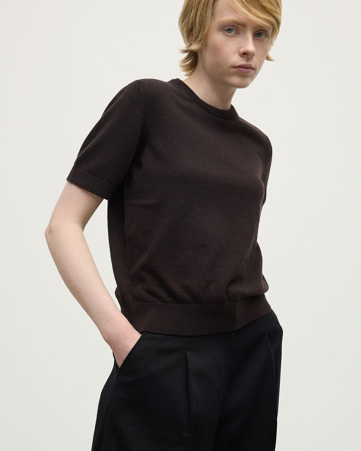 Classic Cashmere Brown T-shirt - 5