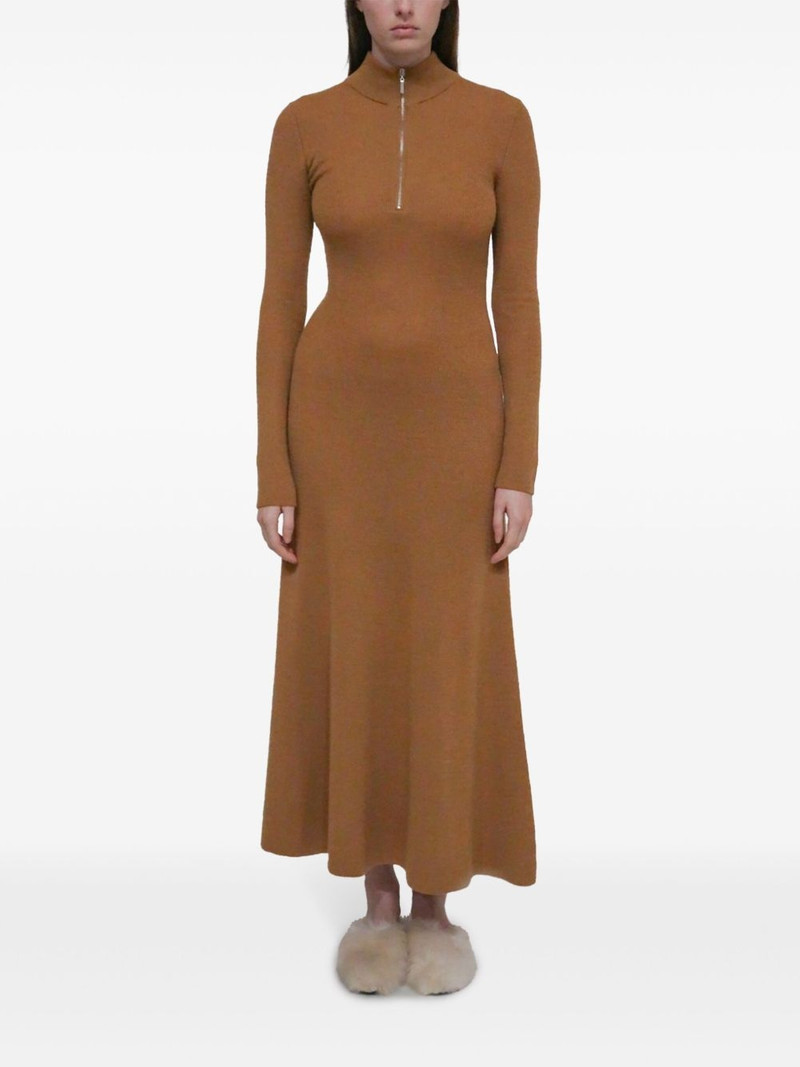 ROSETTA GETTY zip-up ribbed knit dress outlook