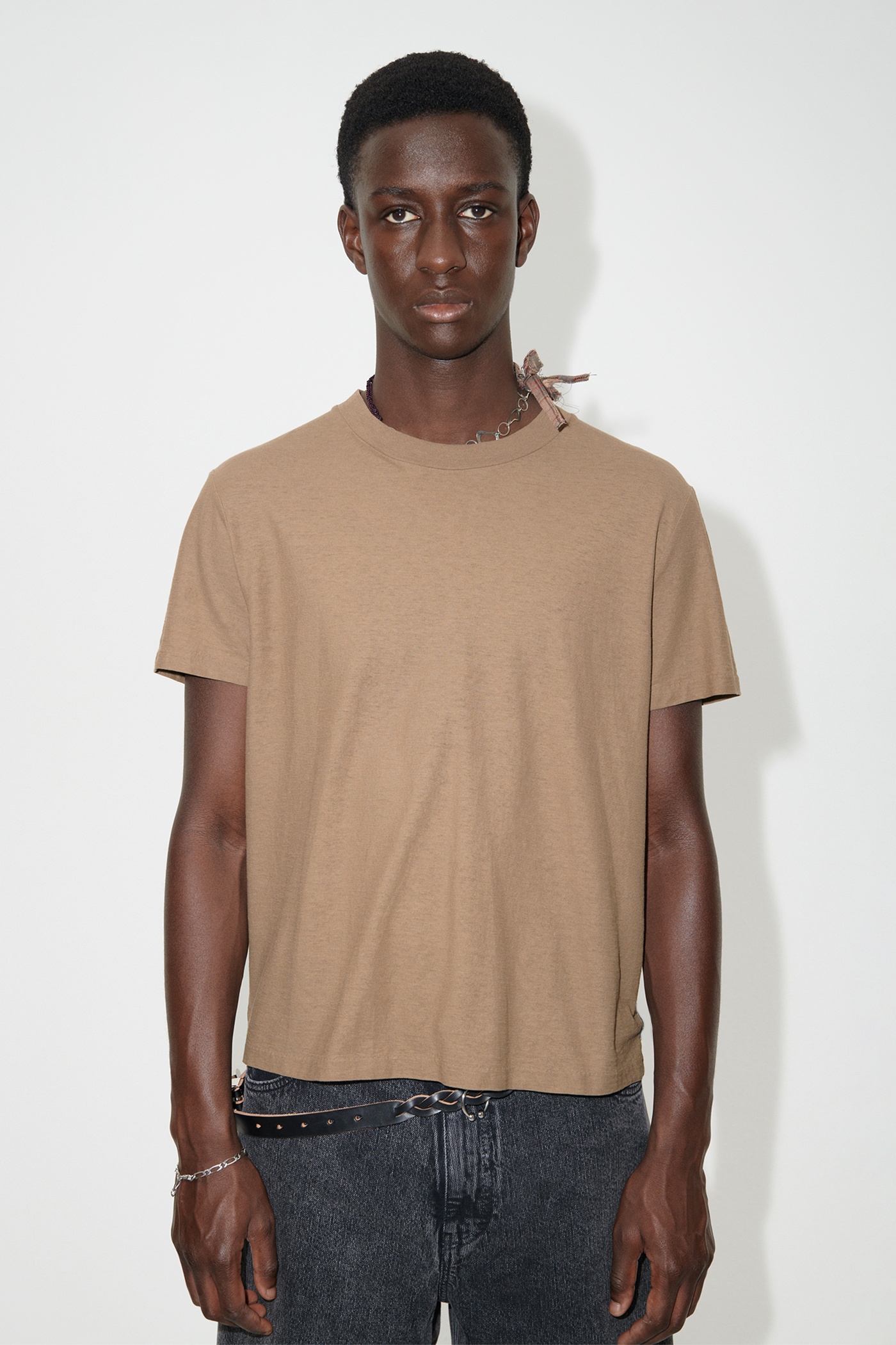 Hover T-Shirt in Capers Green Dry Crepe - 6