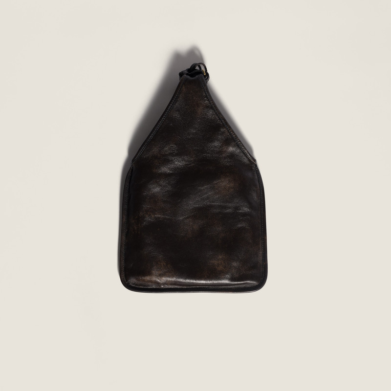 Embroidered nappa leather handbag 4