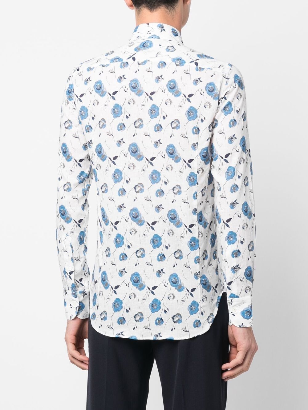 floral print classic shirt - 4