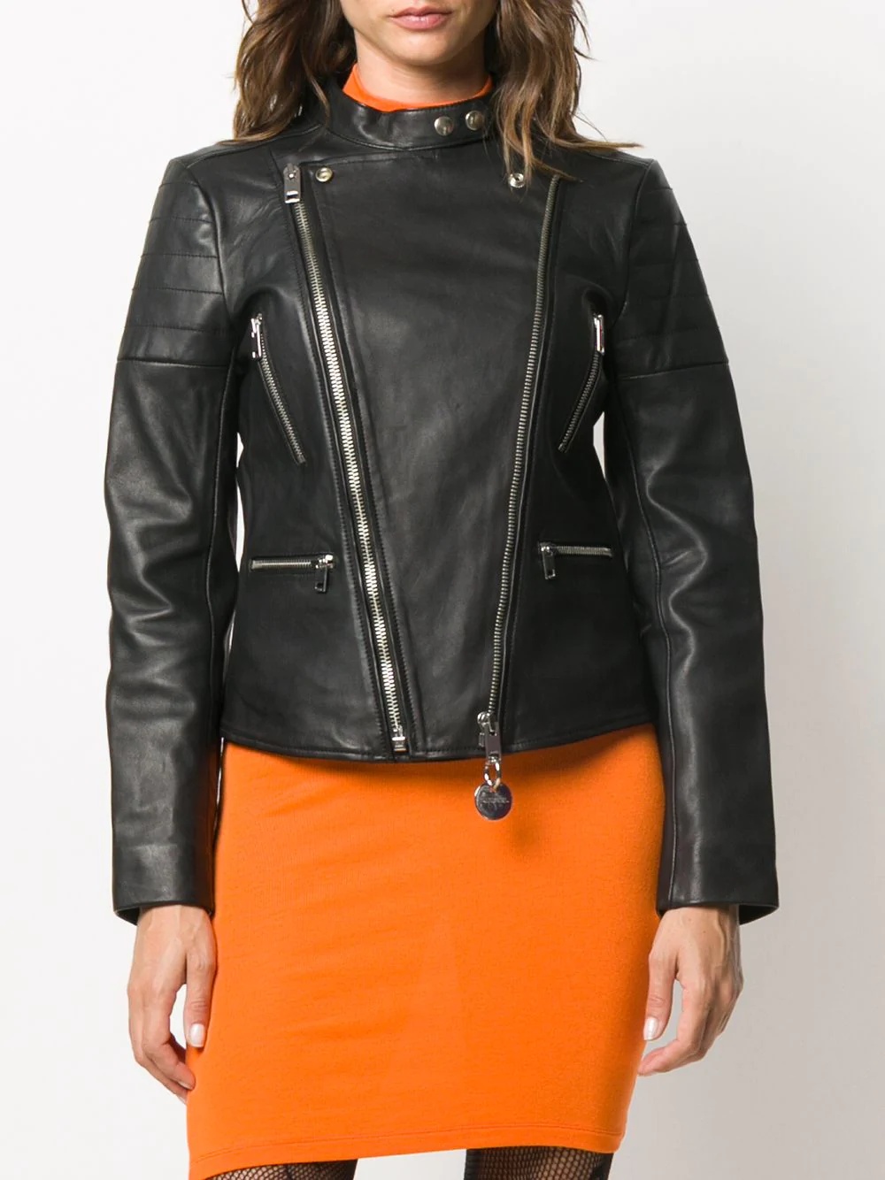 L-Mars piercing-embellished biker jacket - 4