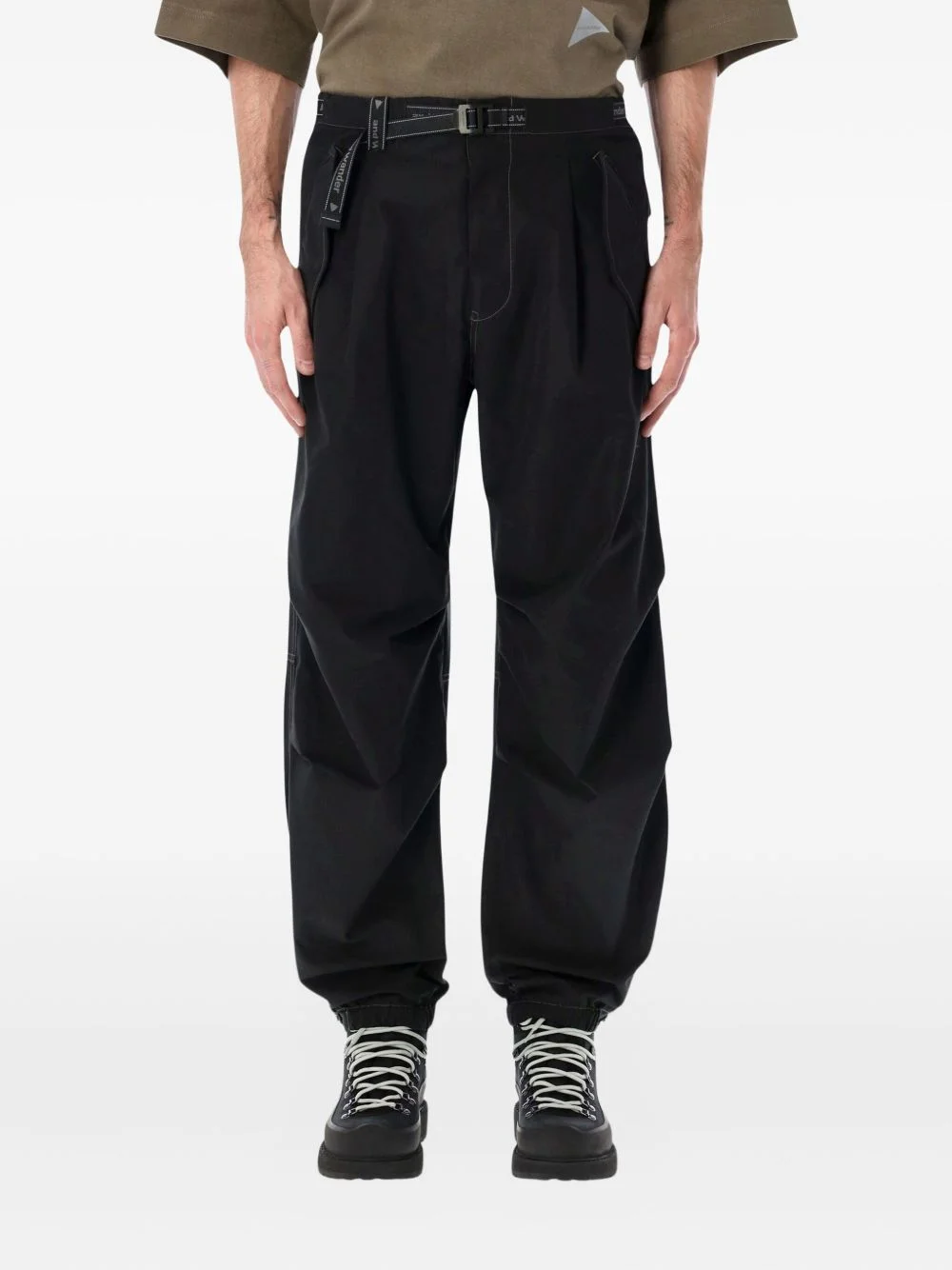 logo-belt trousers - 1