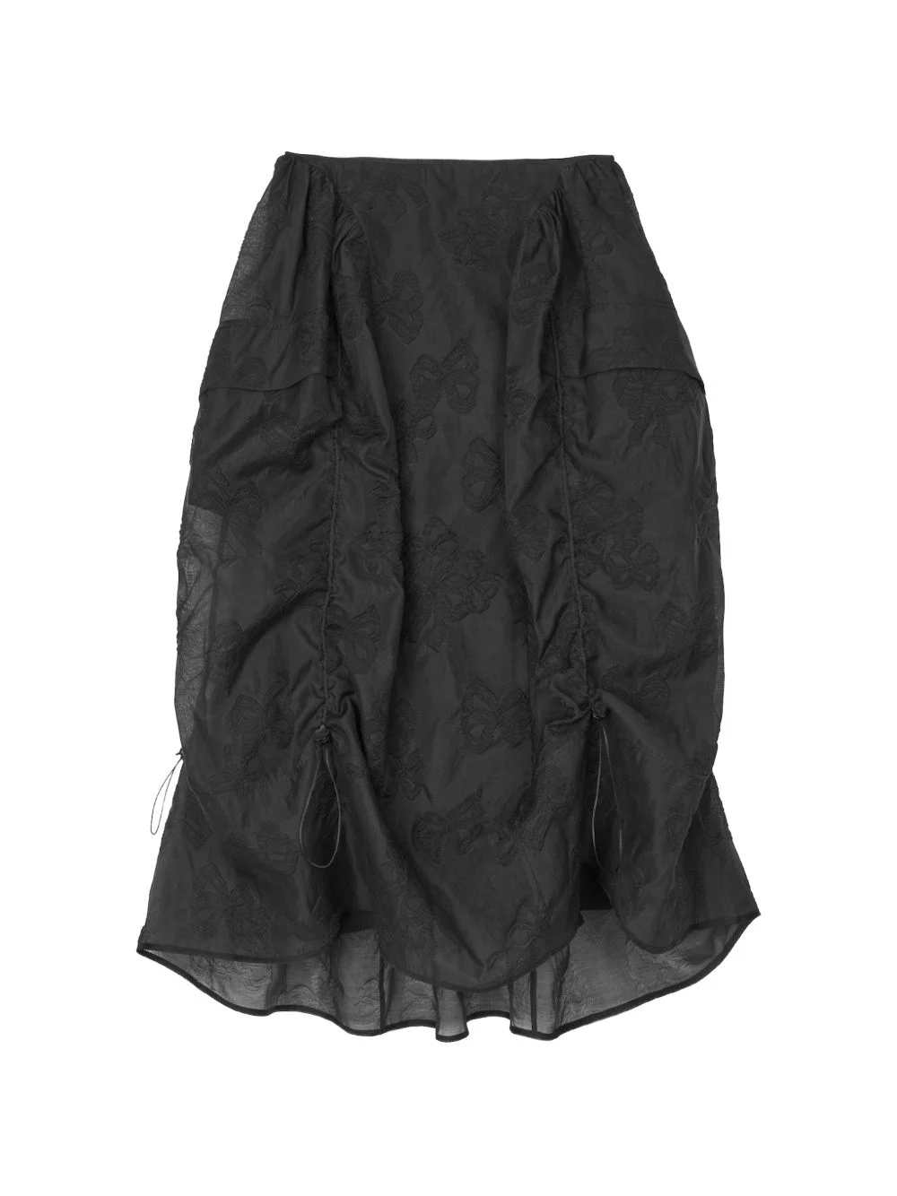 Fuana papillon-matelassé full midi skirt - 1