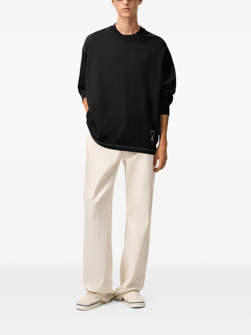 AMI Paris Ami De Coeur topstitching T-shirt outlook