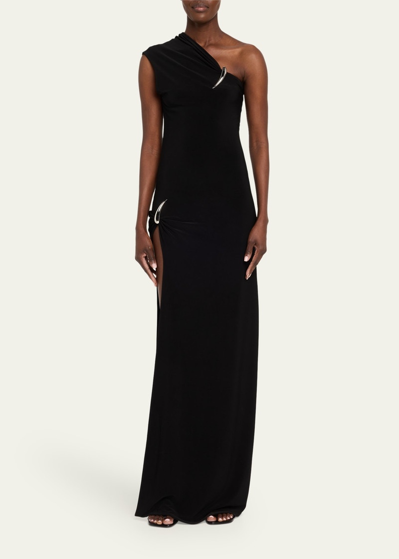 GRACE LING One-Shoulder Claw Slit Gown outlook