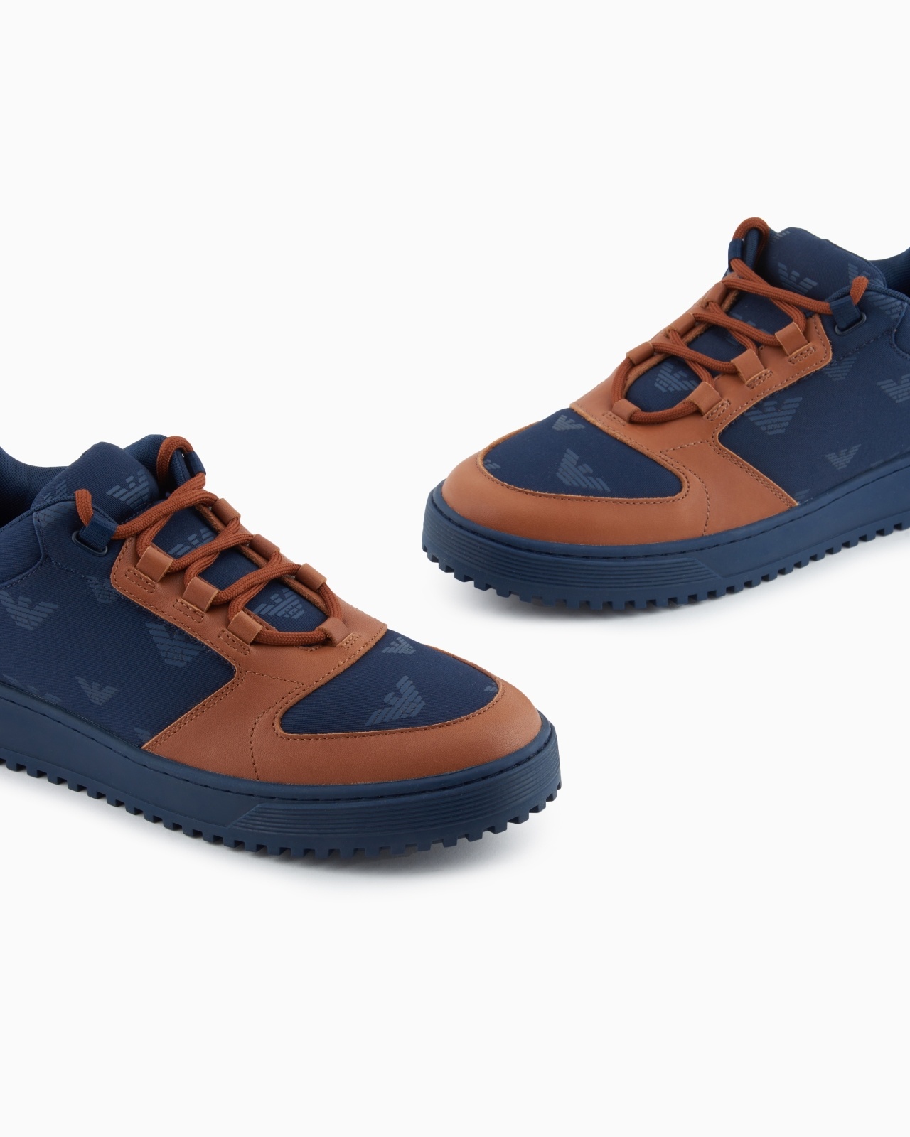 CANVAS SNEAKERS WITH ALL-OVER EAGLES - 5