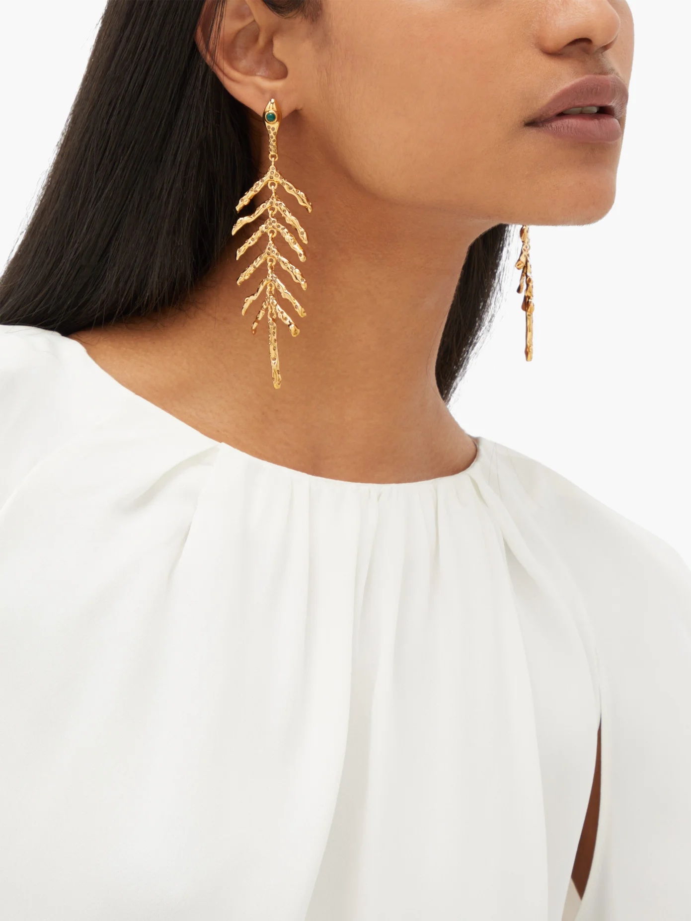 Connie coral-branch earrings - 2