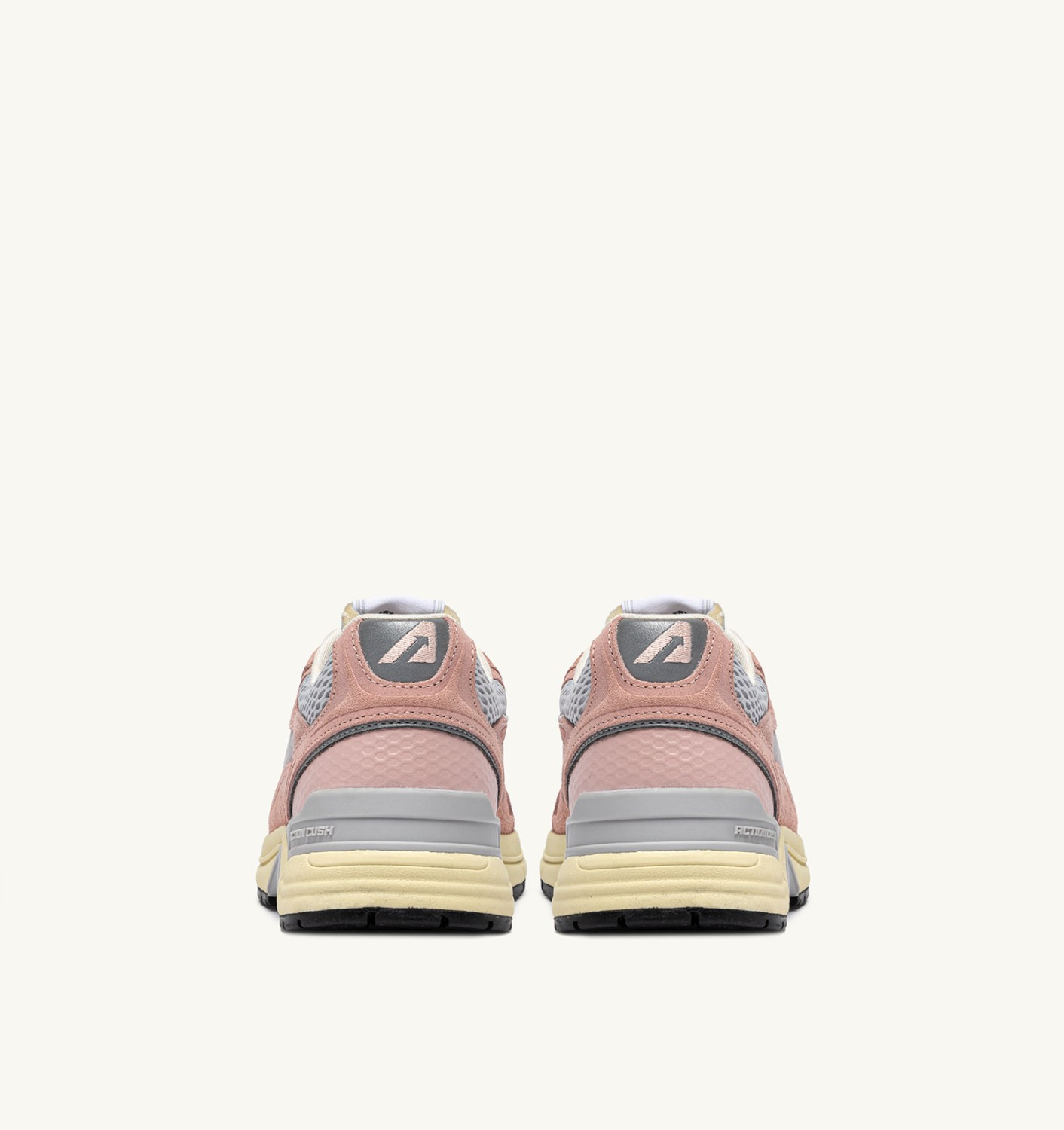 HYPERWAY SNEAKERS IN POWDER PINK AND SILVER-TONE SUEDE AND MESH - 3