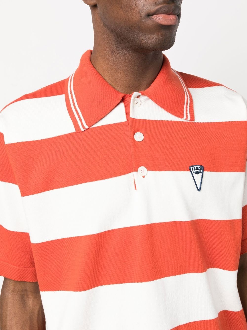 logo-print striped polo shirt - 5