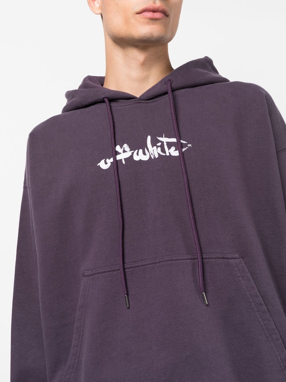 logo-print detail hoodie - 5