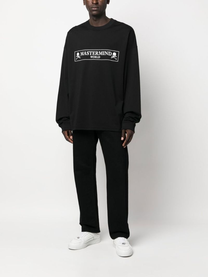 mastermind JAPAN logo-print long-sleeve T-shirt outlook