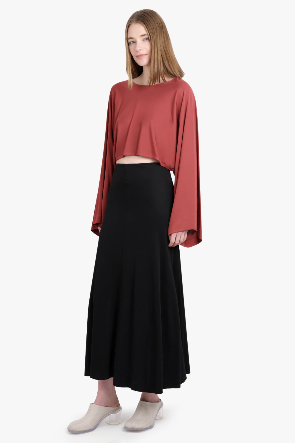 MOVERE DRAPE MAXI SKIRT | BLACK - 2