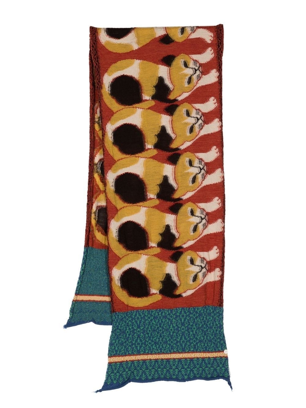 all-over cat-print scarf - 1