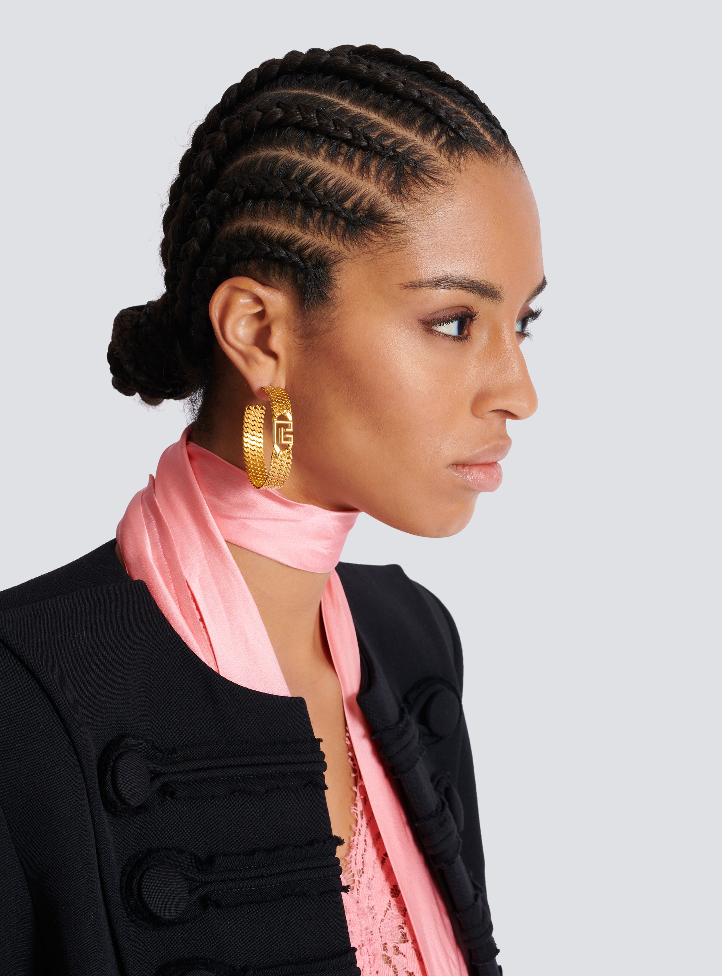 Sync PB brass hoop earrings - 3