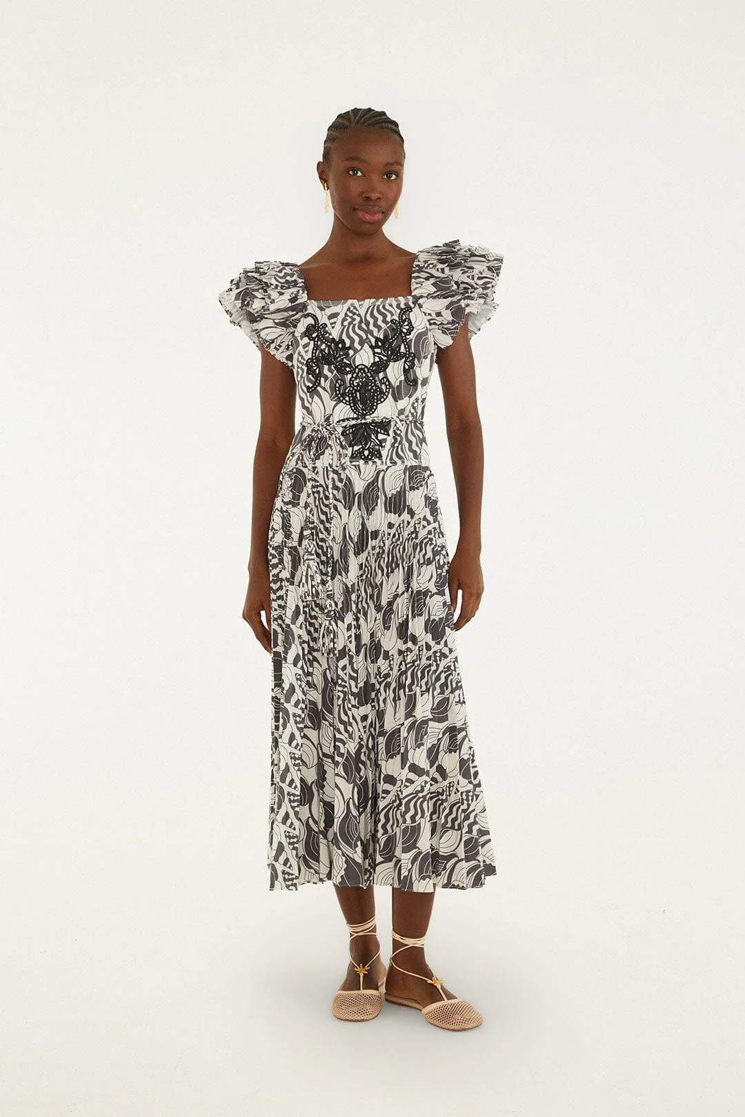 Sand Seashell Serenade Pleated Maxi Dress - 1