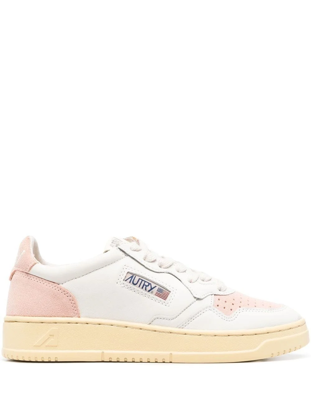 perforated low-top sneakers - 1