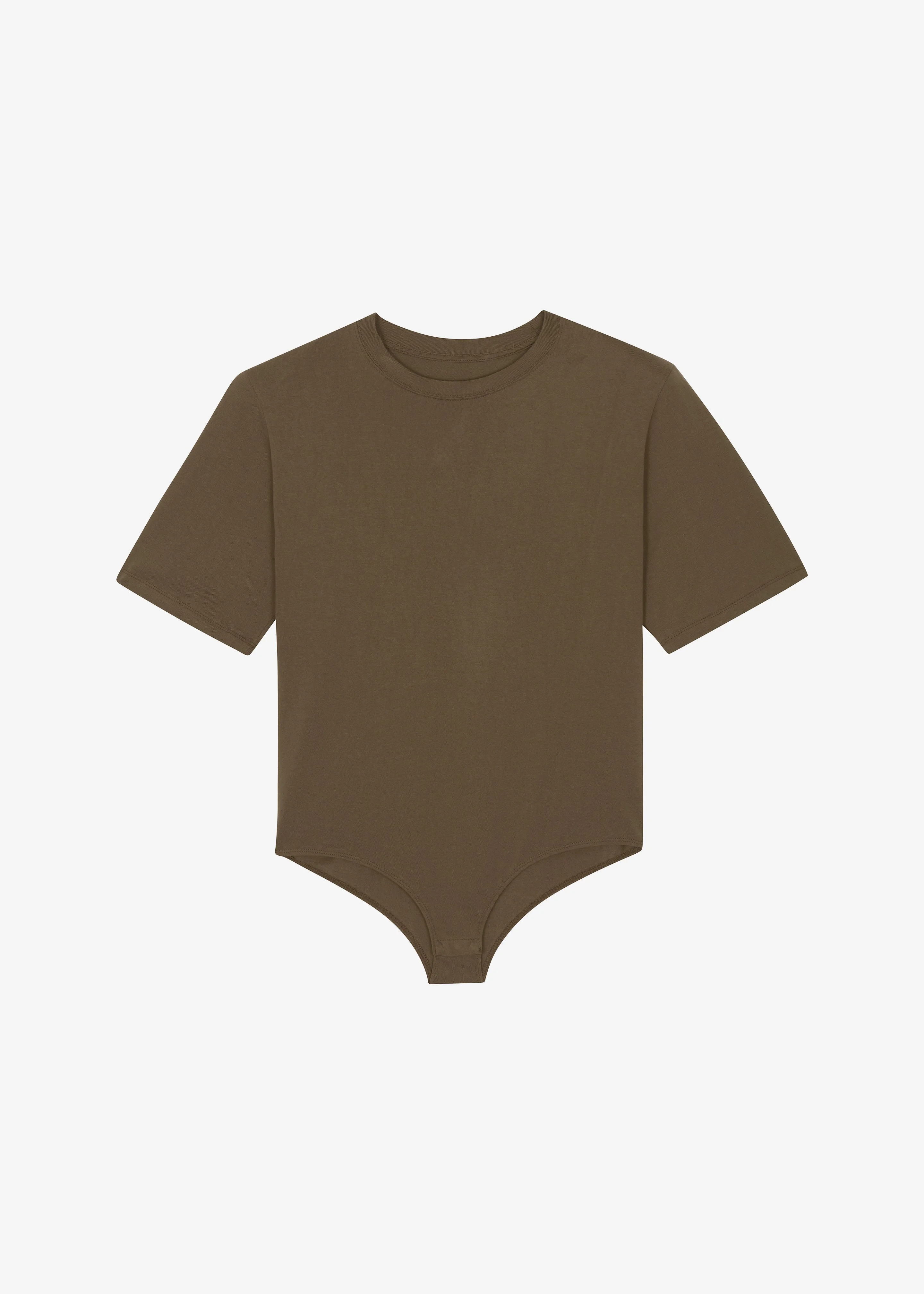 Meida Padded T-Shirt Bodysuit - Khaki - 1