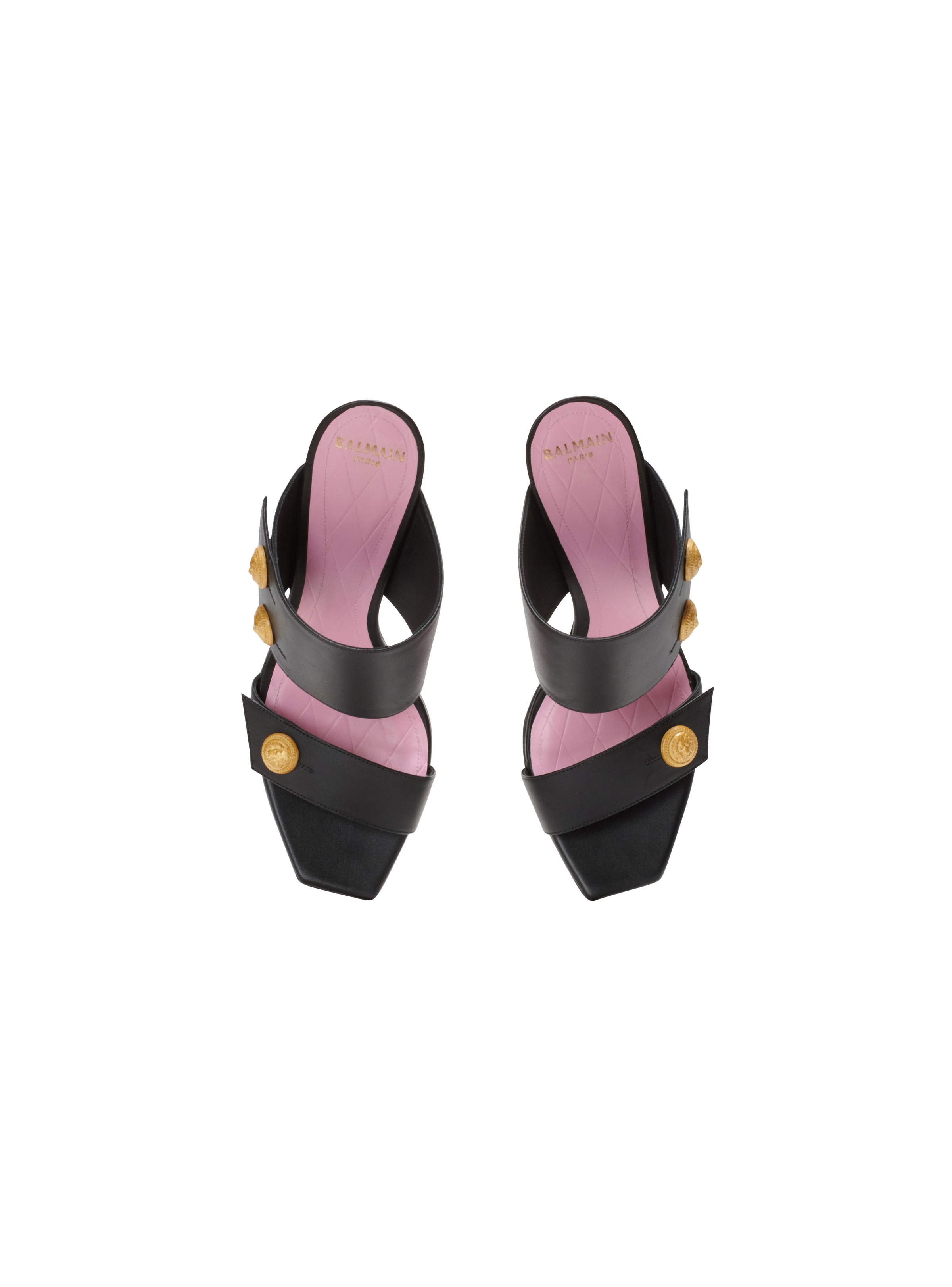 Heeled Eva mules in calfskin - 3