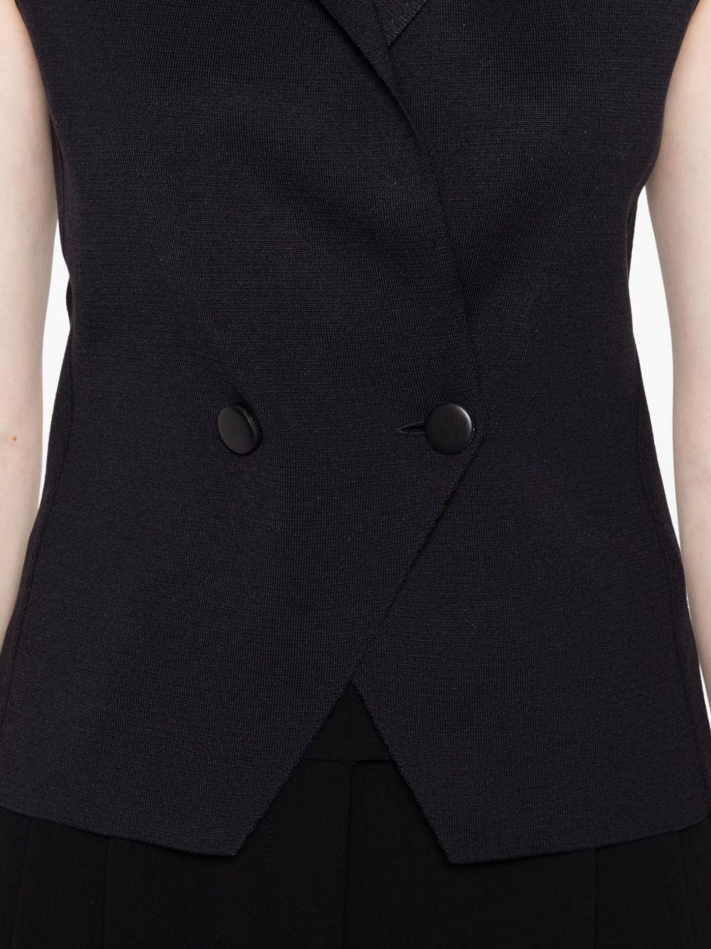 double-breasted sleeveless waistcoat - 5