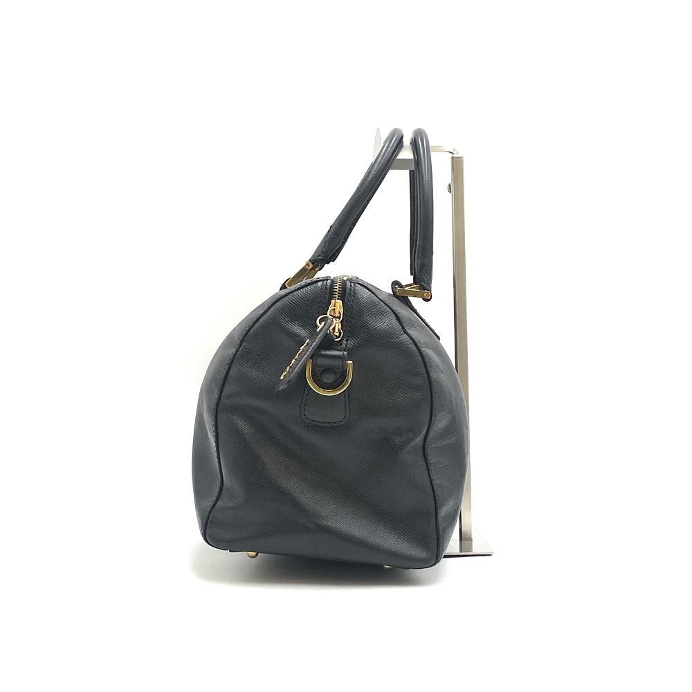 Chanel No. 5 Black Leather Duffel Bag - 4