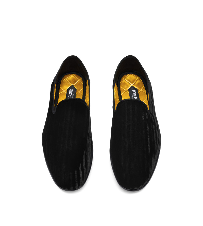 TOM FORD STRIPED VELVET STEVEN SLIPPER outlook