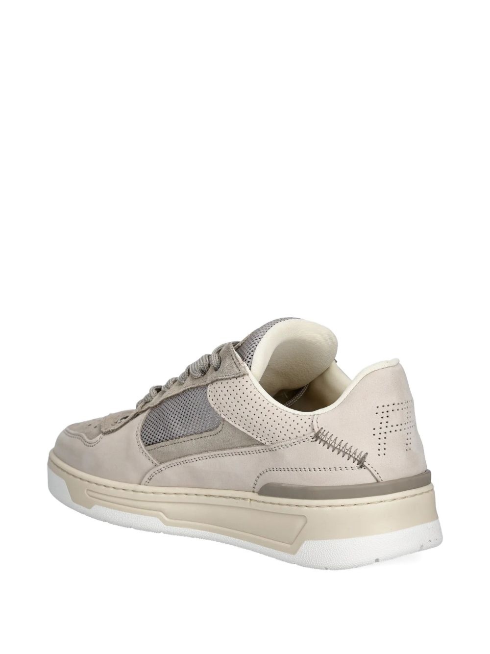 leather-panelled sneakers - 3