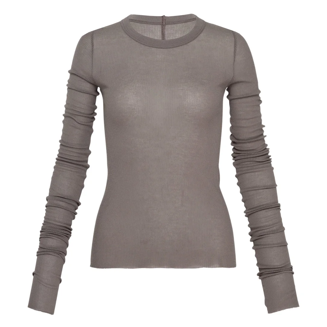 Cropped Rib Long Sleeve Tee - 1