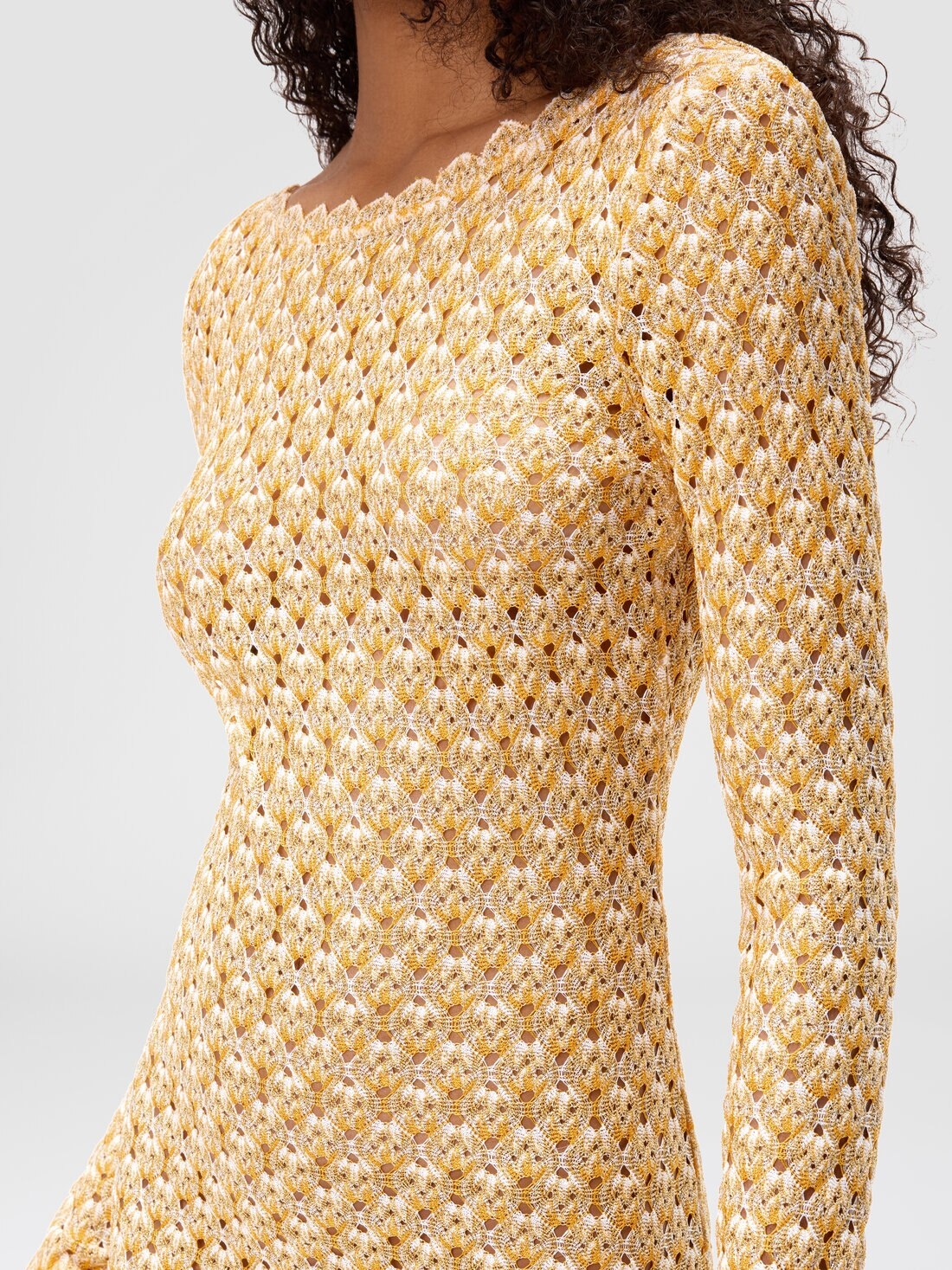 Short lace long sleeve cover-up - 5