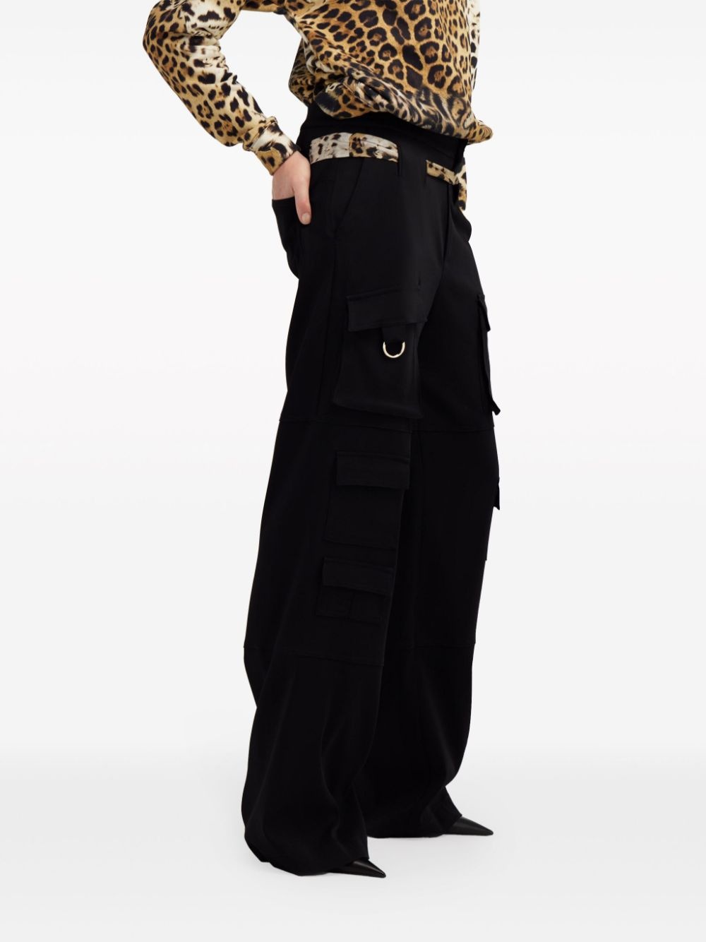 belted cargo trousers - 4