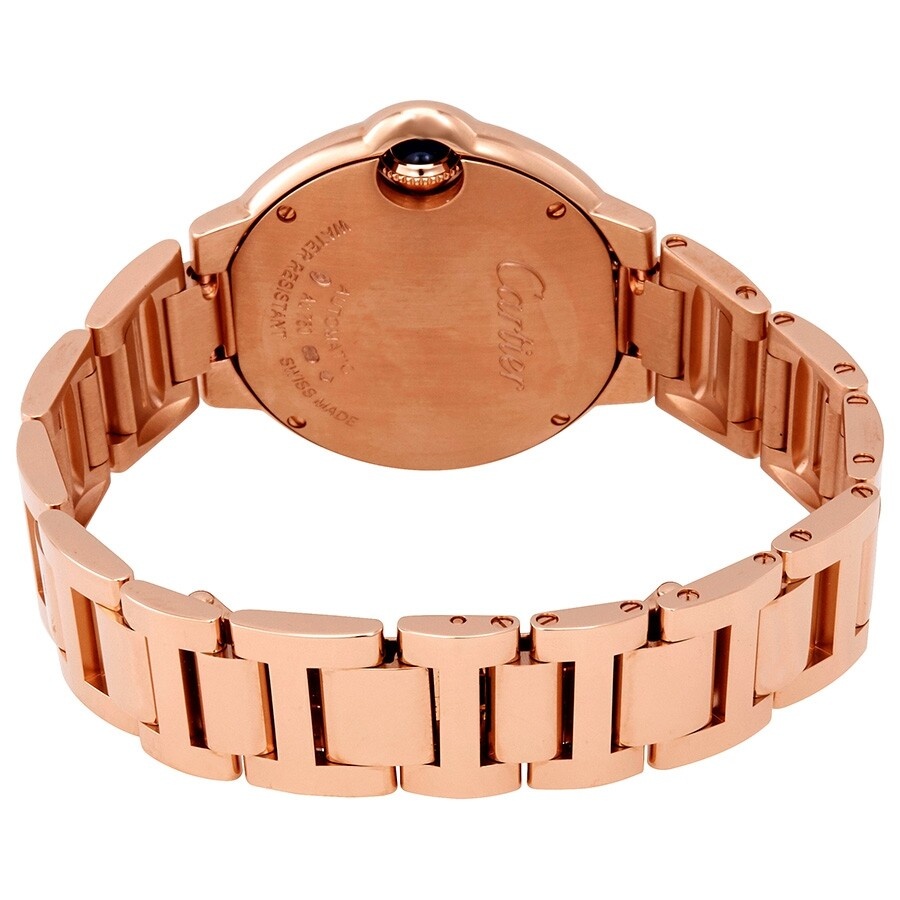 Cartier Ballon Bleu Silver Dial Automatic Ladies 18kt Rose Gold Diamond Watch WJBB0036 - 3