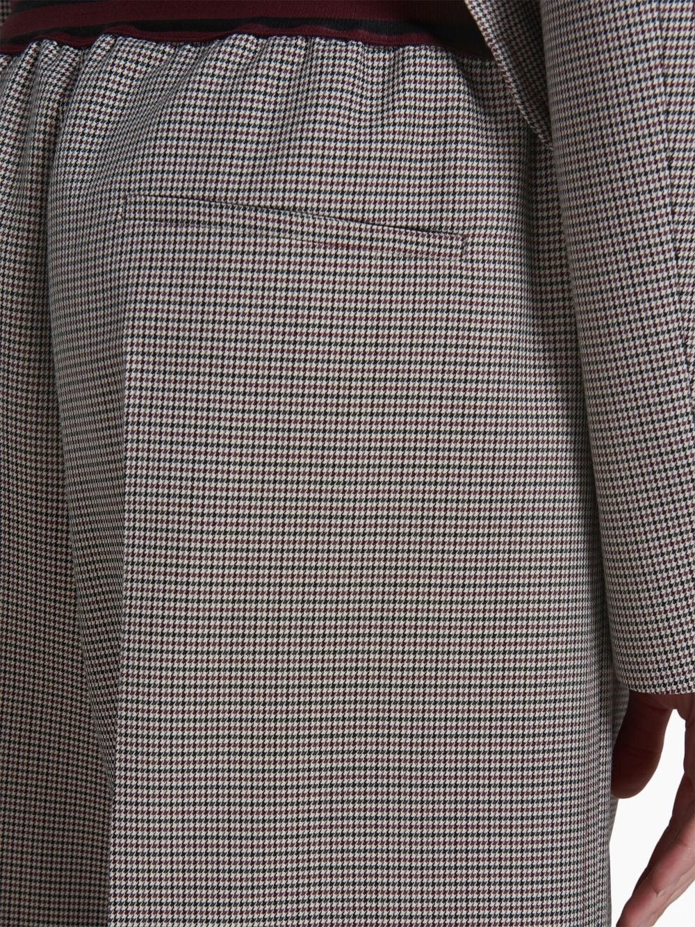logo-waistband houndstooth flared trousers - 6