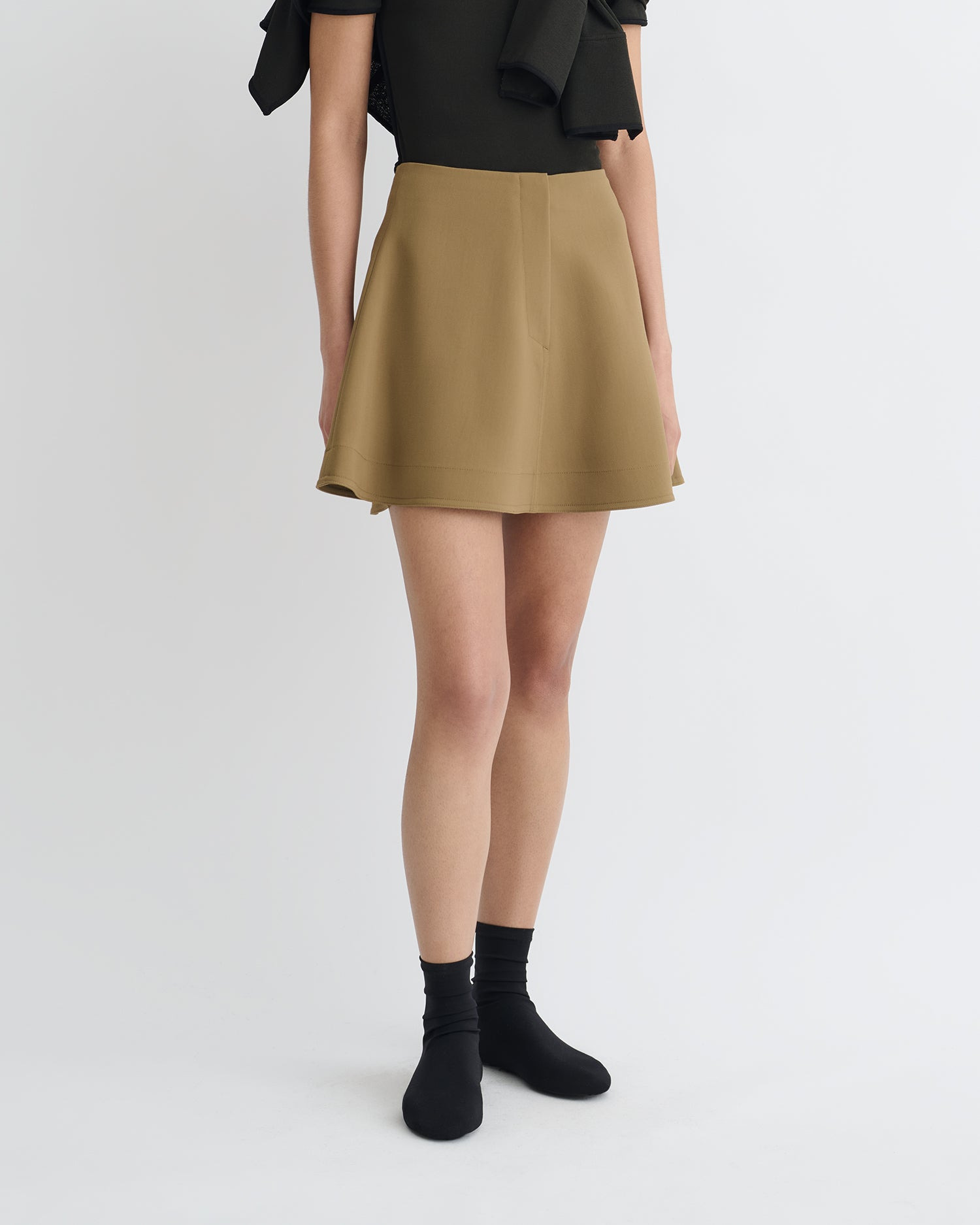 Tailored A-Line Mini Skirt - 4