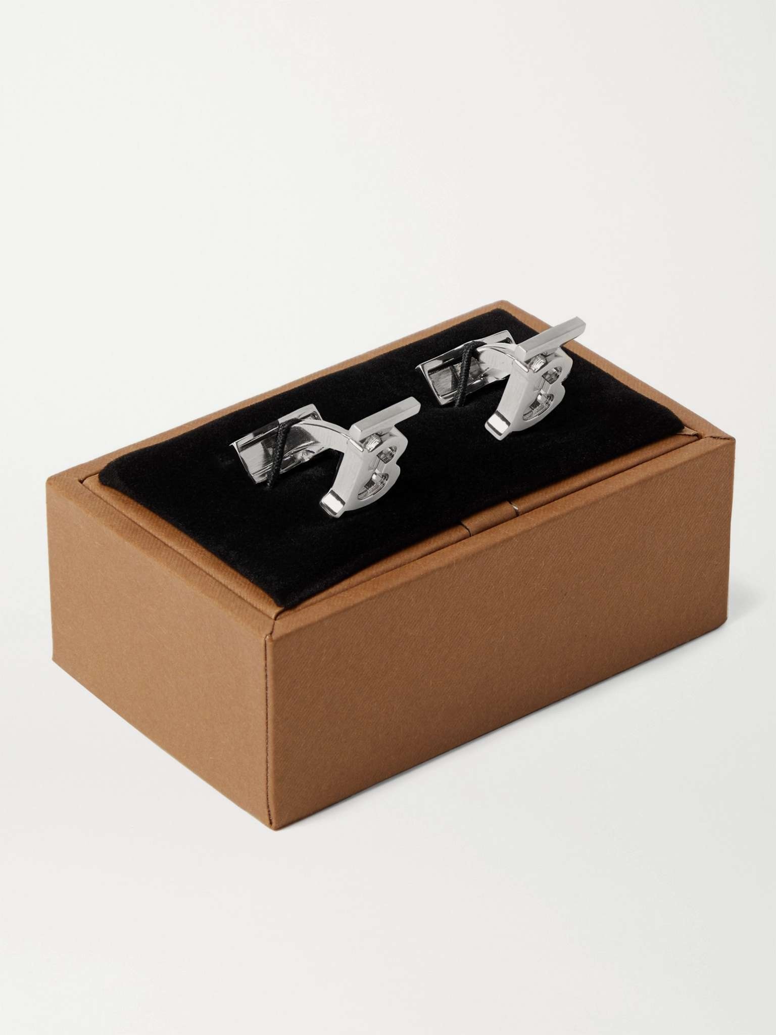 Logo Palladium-Plated Cufflinks - 4